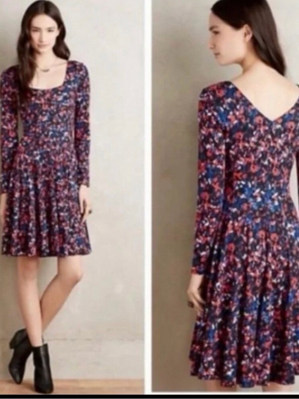 HD in Paris Saraid long sleeve purple floral dress